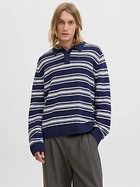 Relaxed Fit Knitted Polo-Shirt | Jack & Jones