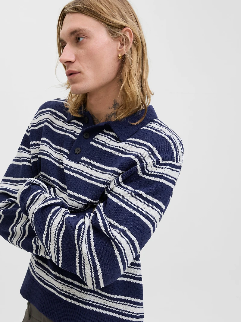 Relaxed Fit Knitted Polo-Shirt | Jack & Jones