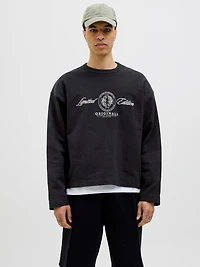 Oversized Cropped Fit Crew neck Set sleeves Sweatshirt | Jack & Jones®