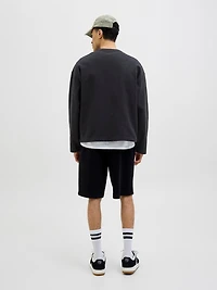 Oversized Cropped Fit Crew neck Set sleeves Sweatshirt | Jack & Jones®