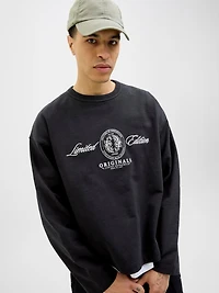 Oversized Cropped Fit Crew neck Set sleeves Sweatshirt | Jack & Jones®