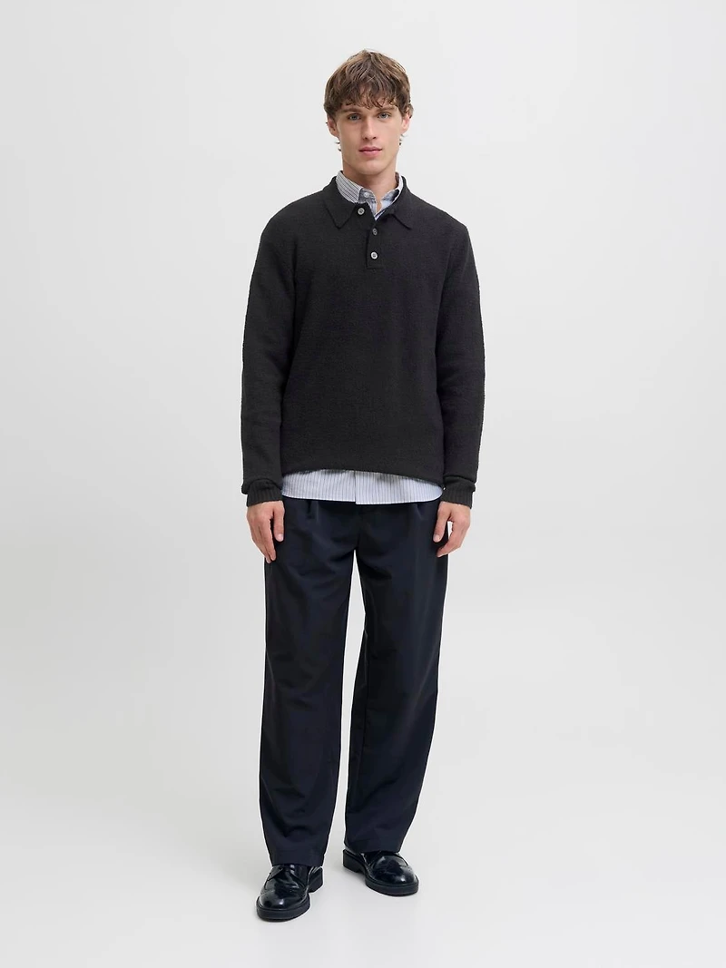 Regular Fit Polo Ribbed cuffs Knitted Polo-Shirt | Jack & Jones