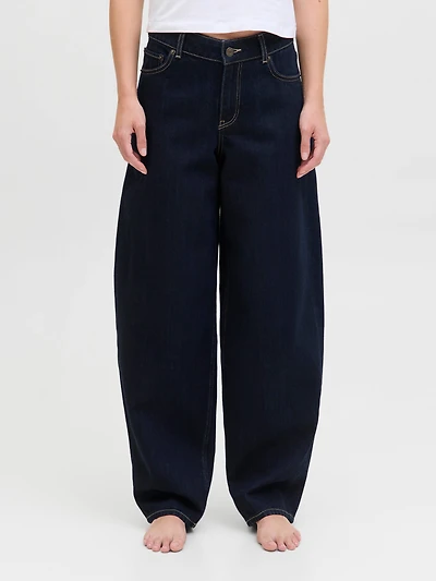 Jean à taille mi-haute et jambe ballon FUJI | Jack & Jones