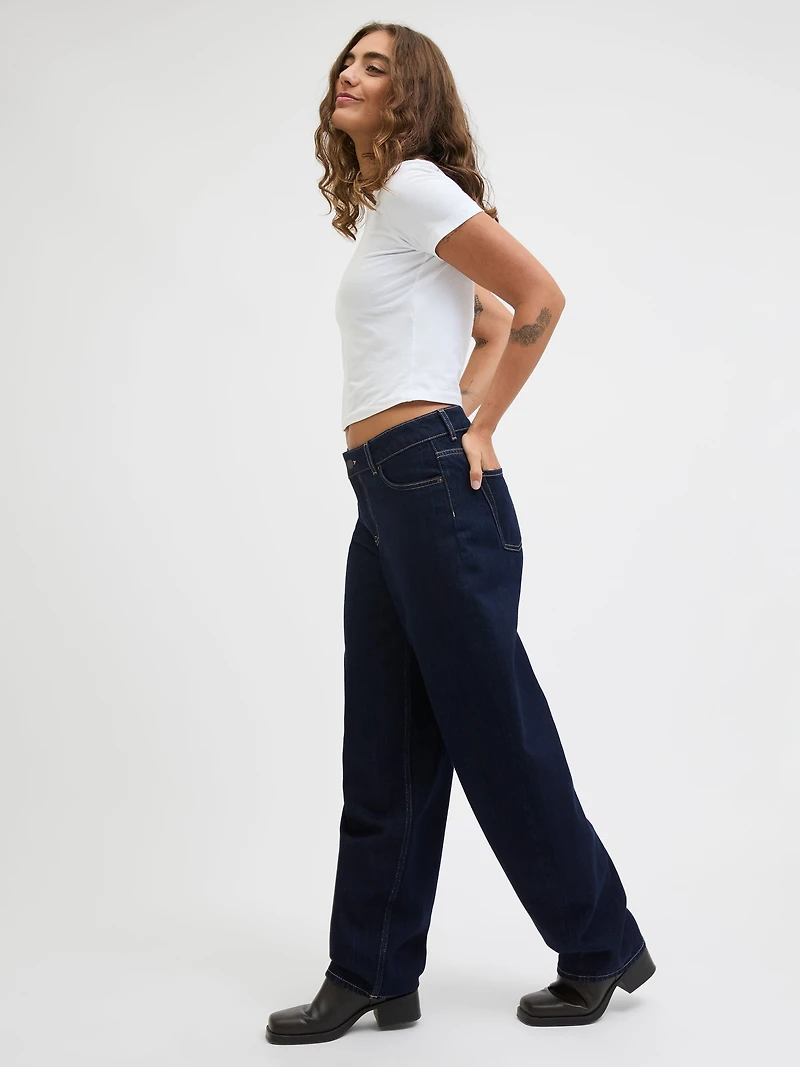 Jean à taille mi-haute et jambe ballon FUJI | Jack & Jones