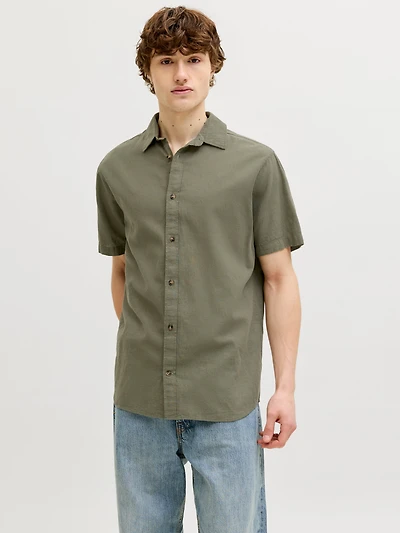 Chemise Mélange en Lin Coupe régulière | Jack & Jones