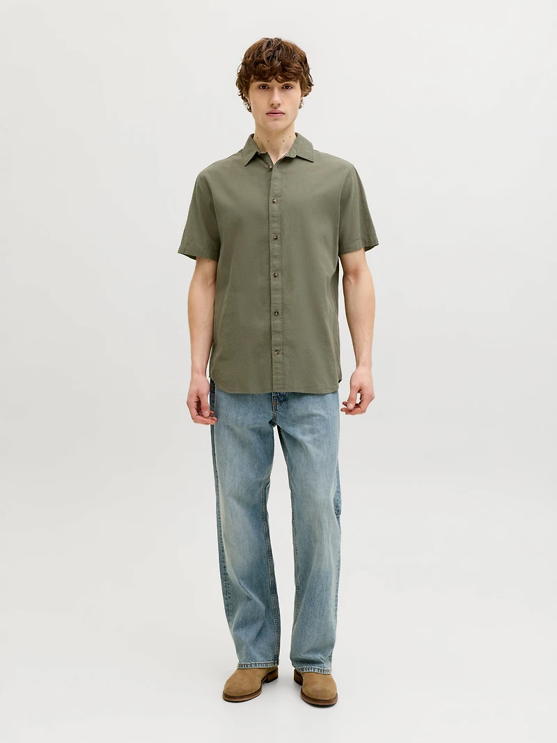 Chemise Mélange en Lin Coupe régulière | Jack & Jones