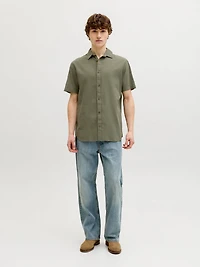 Chemise Mélange en Lin Coupe régulière | Jack & Jones