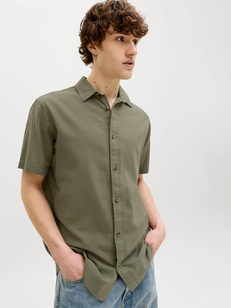 Chemise Mélange en Lin Coupe régulière | Jack & Jones