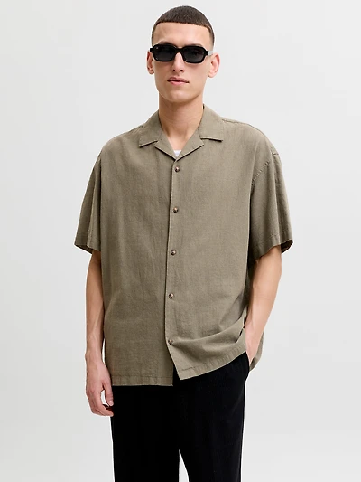 Chemise Mélange en Lin Coupe décontractée | Jack & Jones®