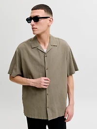 Chemise Mélange en Lin Coupe décontractée | Jack & Jones®