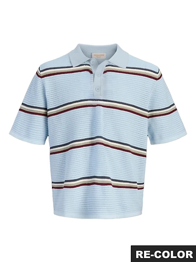Relaxed Fit Knitted Polo-Shirt | Jack & Jones