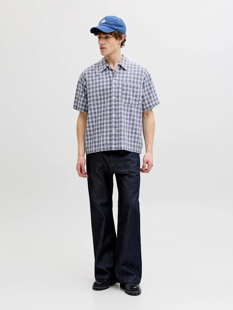Chemise à manches courtes en lin Coupe ample | Jack & Jones