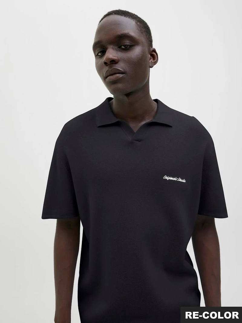 Relaxed Fit Knitted Polo-Shirt | Jack & Jones