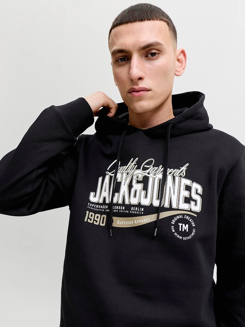 Regular Fit Hoodie Set sleeves Sweatshirt | Jack & Jones