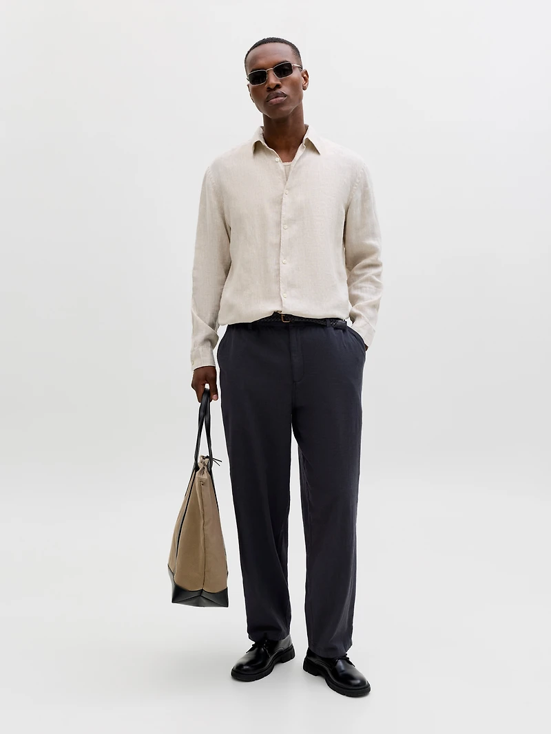 Pantalons mélange en lin Coupe ballon | Jack & Jones