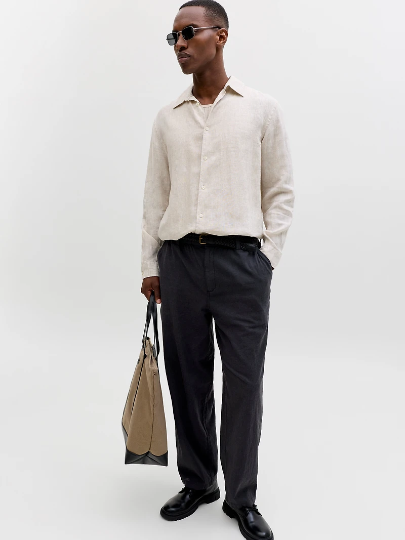 Pantalons mélange en lin Coupe ballon | Jack & Jones