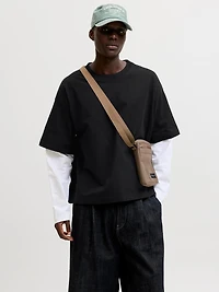 T-shirts Oversize Cropped Fit Col ras du cou Manches montées | Jack & Jones