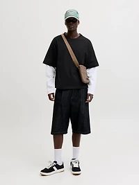 Oversized Cropped Fit Crew neck Set sleeves T-Shirt | Jack & Jones