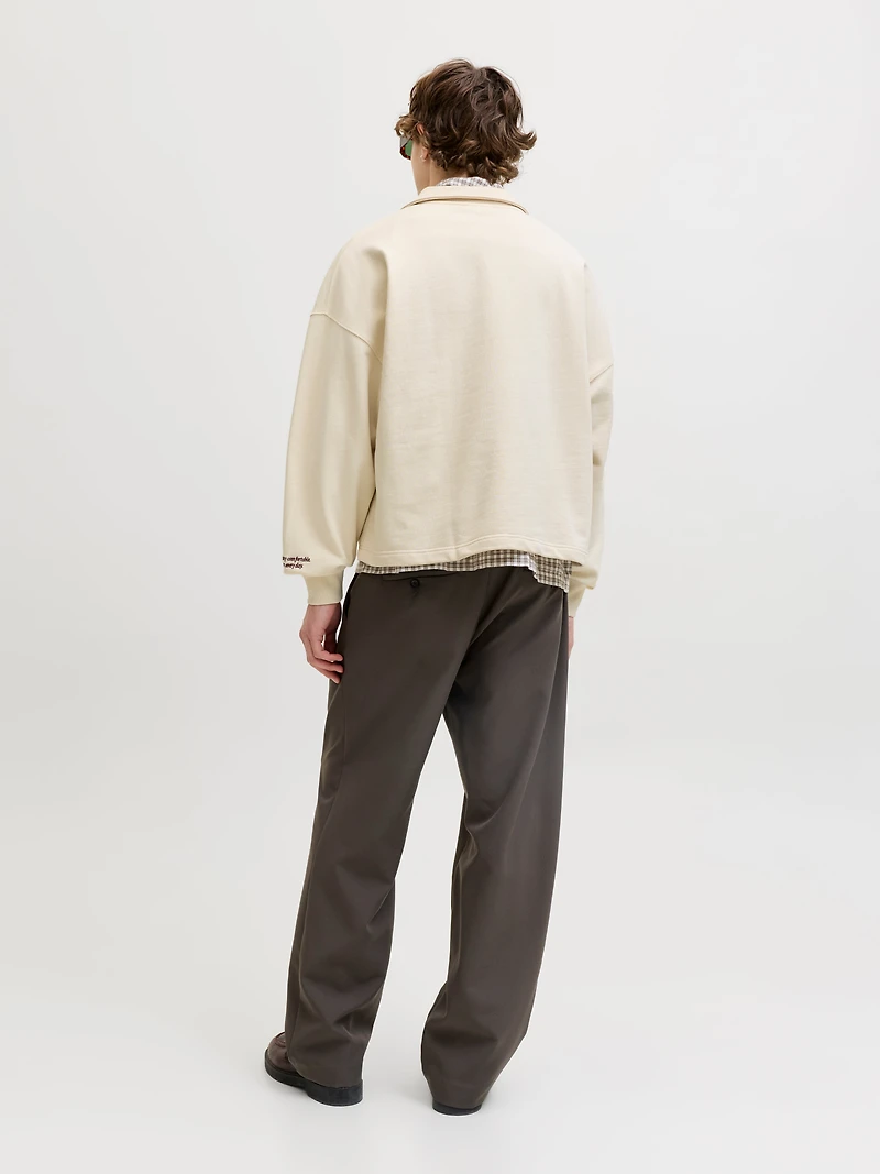 Oversized Fit Polo Dropped shoulders Sweatshirt | Jack & Jones