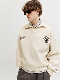 Oversized Fit Polo Dropped shoulders Sweatshirt | Jack & Jones