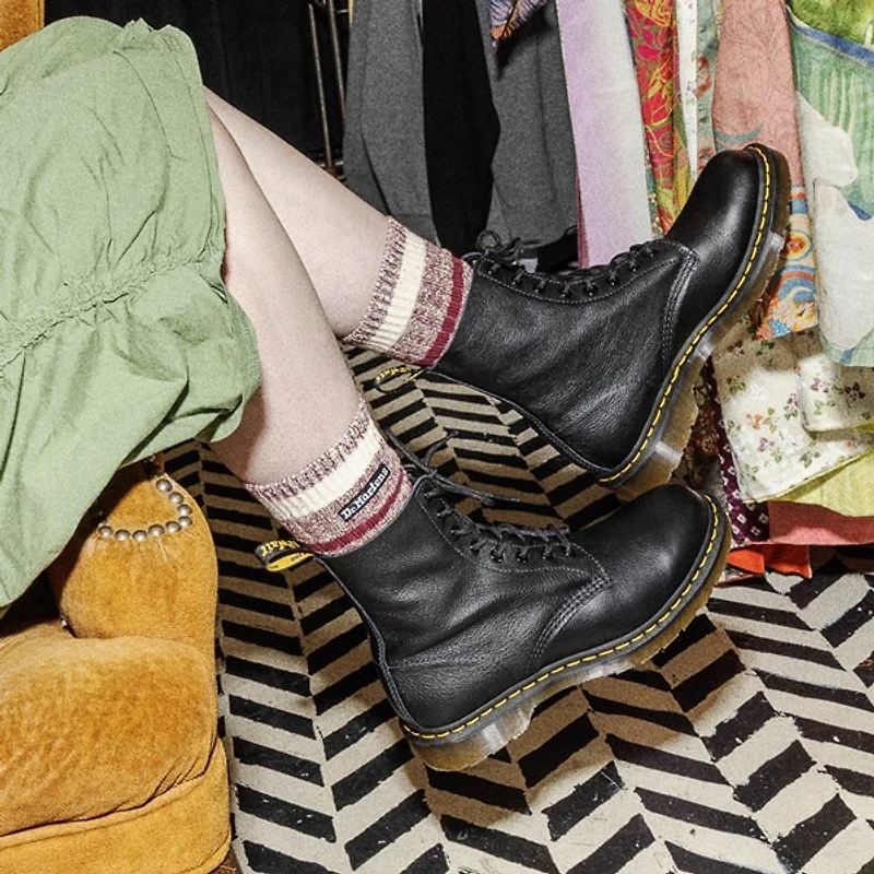 Botte Dr. Martens Pascal à 8 œillets pour femmes - Noire