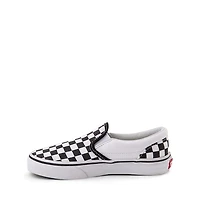 Chaussure de skate sans lacets à motif en damier Vans - Enfants / Junior Noire Blanche
