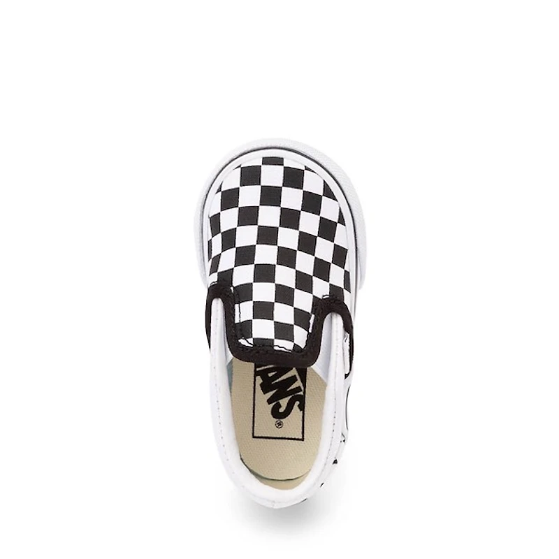 Chaussure de skate sans lacets à motif en damier Vans