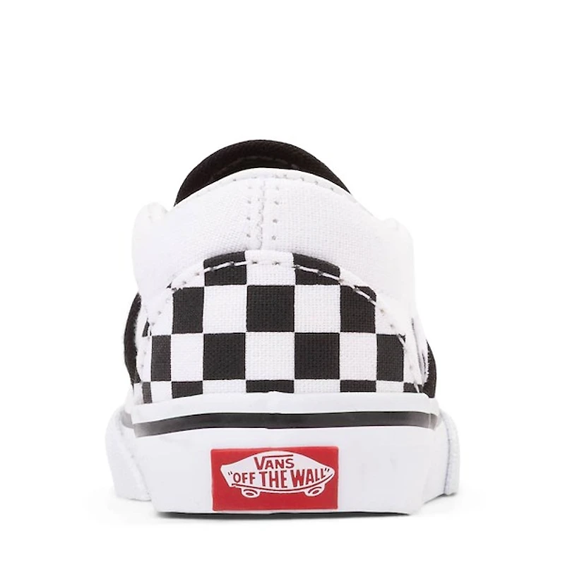 Chaussure de skate sans lacets à motif en damier Vans