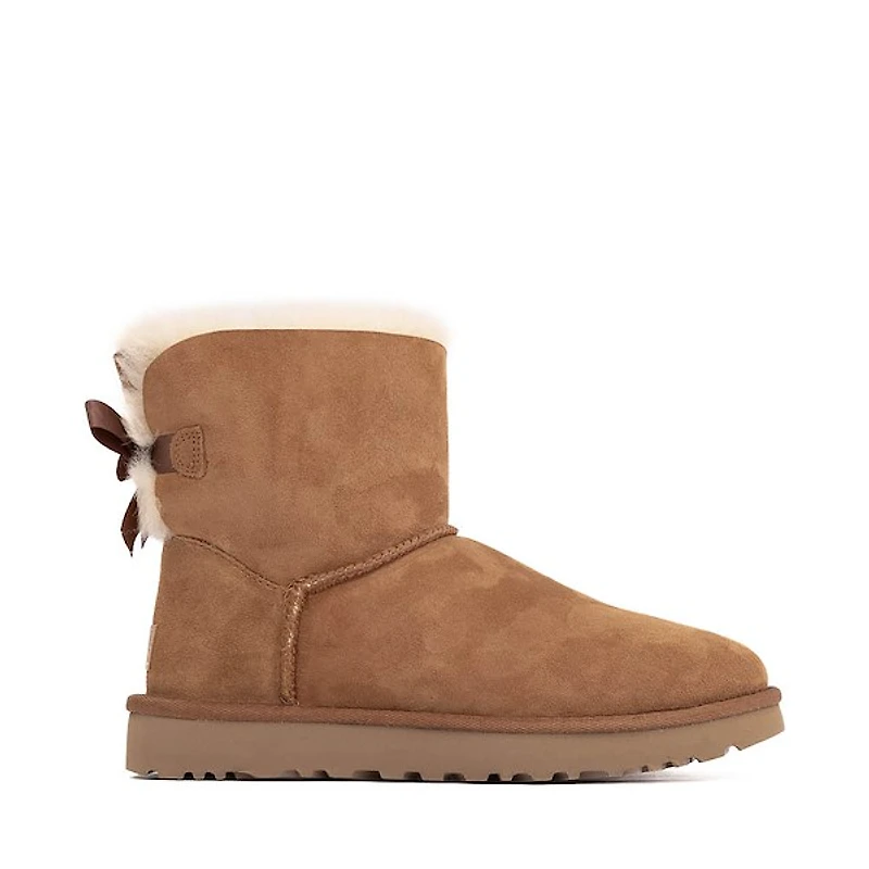 Womens UGG® Mini Bailey Bow II Boot - Chestnut