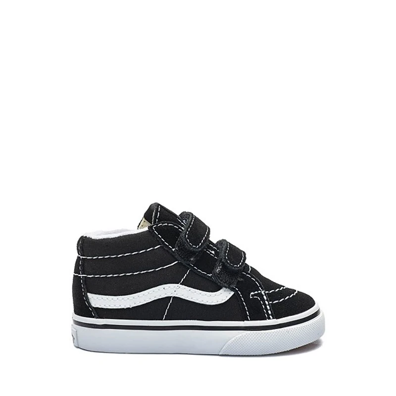 Vans Sk8-Mid V Skate Shoe - Baby / Toddler Black White