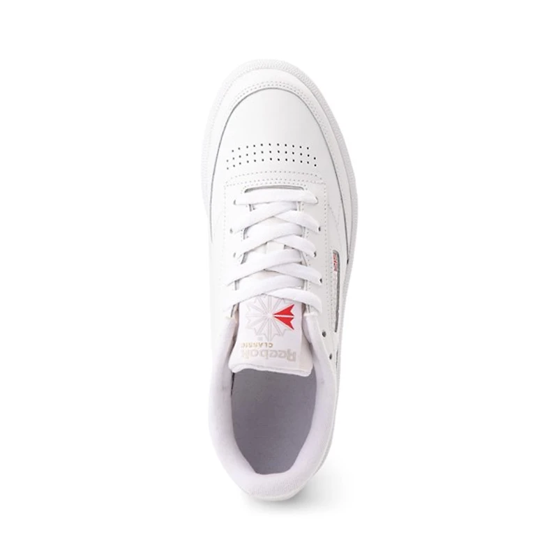 Chaussure athlétique Reebok Club C 85 pour femmes - Blanche / Gris clair