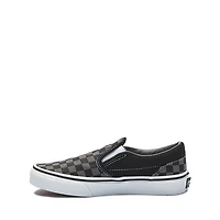 Chaussure de skate sans lacets à motif en damier Vans - Enfants / Junior Noire Grise