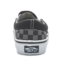 Chaussure de skate sans lacets à motif en damier Vans - Enfants / Junior Noire Grise