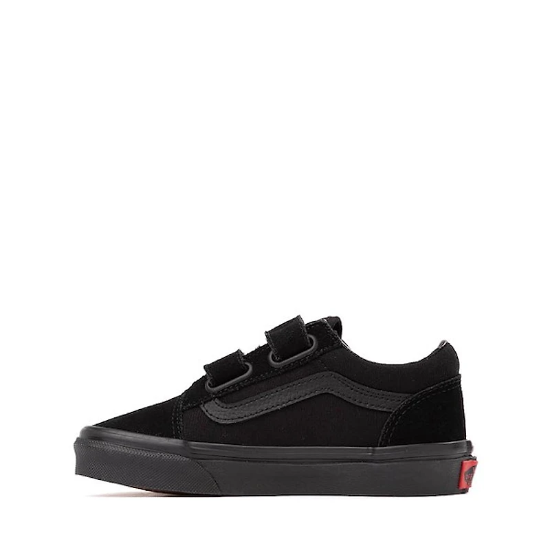 Vans Old Skool V Skate Shoe - Little Kid Black Monochrome