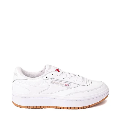 Womens Reebok Club C Double Athletic Shoe - White / Grey Gum