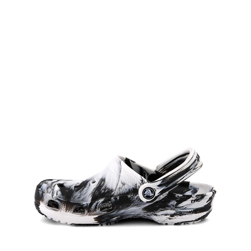 Crocs Classic Clog - Little Kid / Big Marbled Black White