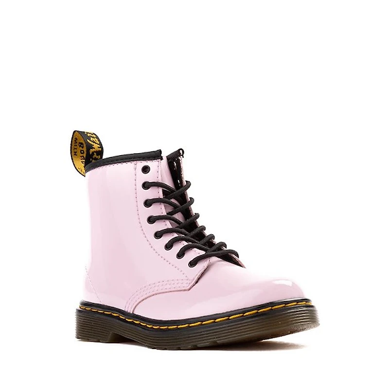 Botte vernie Dr. Martens 1460 à 8 œillets - Tout-petits Rose pâle