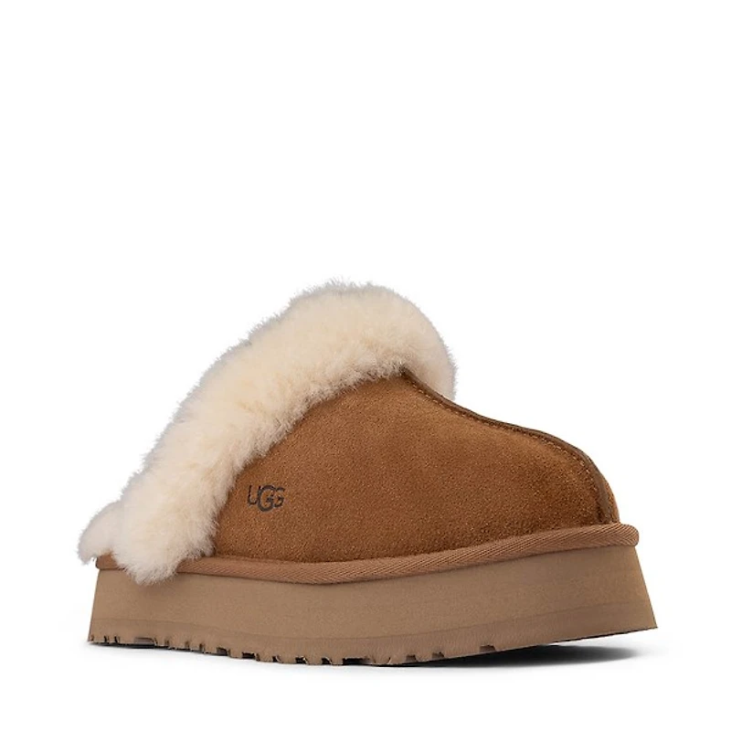 Sabot à plateforme UGG® Disquette pour femmes - Châtaigne