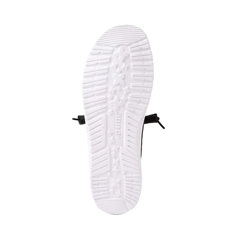 Chaussure décontractée à enfiler Hey Dude Wendy pour femmes - Noire / Blanc tacheté
