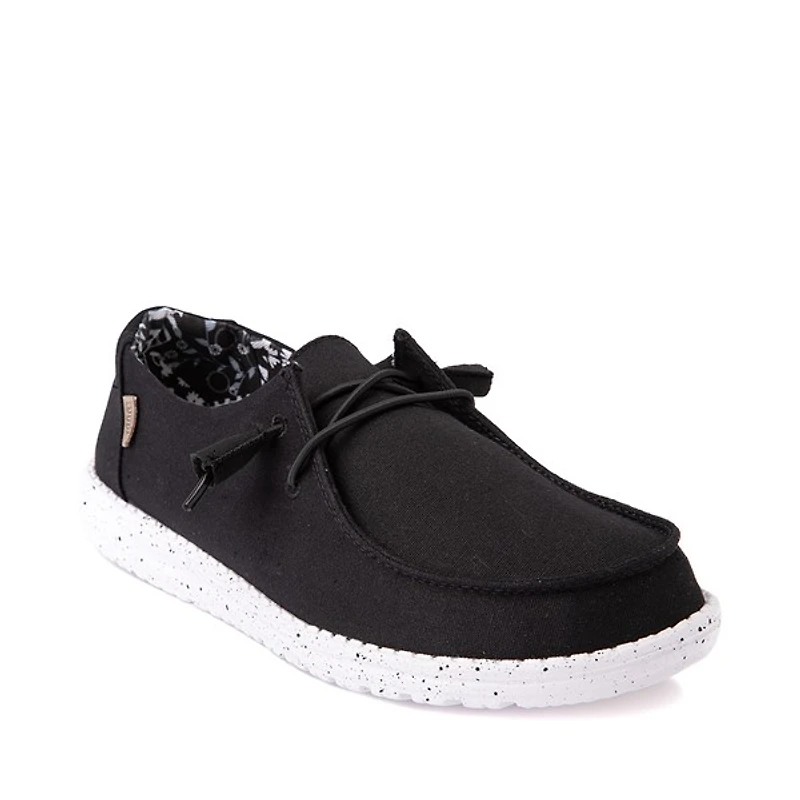Chaussure décontractée à enfiler Hey Dude Wendy pour femmes - Noire / Blanc tacheté