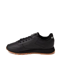 Chaussure athlétique en cuir Reebok Classic pour hommes - Noire / Gomme