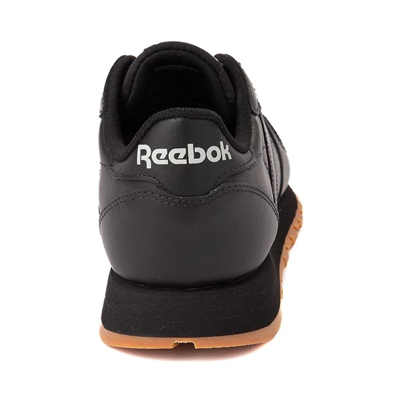 Chaussure athlétique en cuir Reebok Classic pour hommes - Noire / Gomme