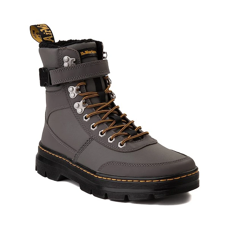 Botte avec doublure en fourrure synthétique Dr. Martens Combs Tech - Grise