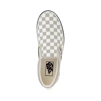 Chaussure de skate sans lacets Vans à motif en damier - Vert sauge
