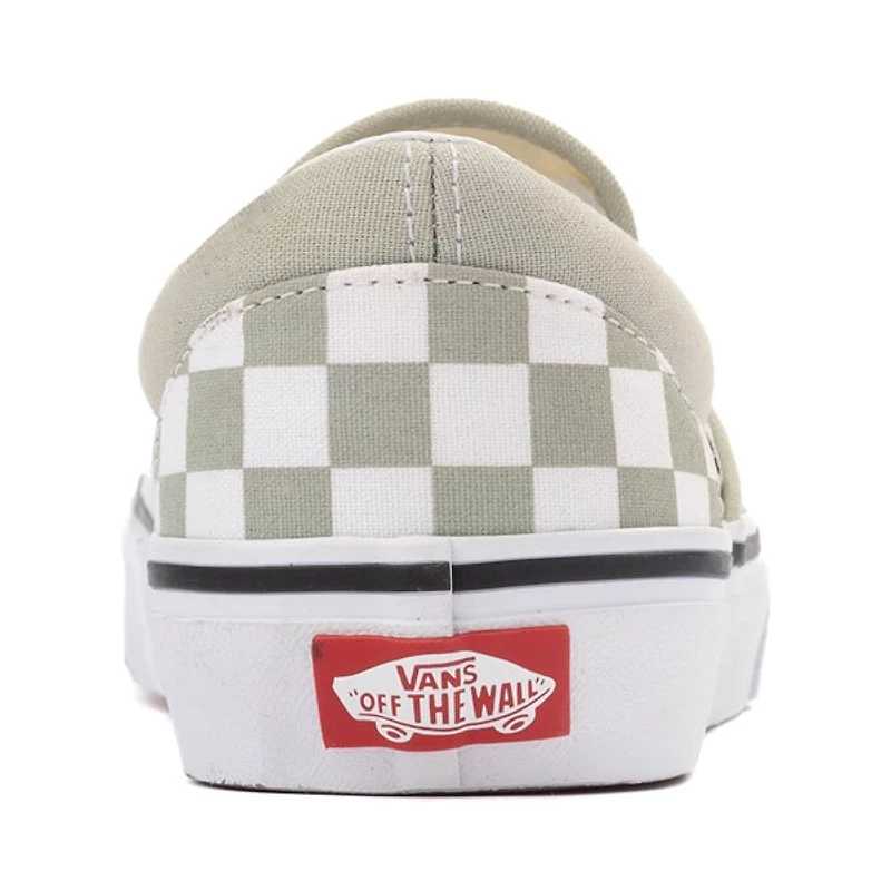 Chaussure de skate sans lacets Vans à motif en damier - Vert sauge