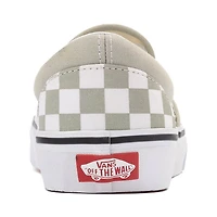 Chaussure de skate sans lacets Vans à motif en damier - Vert sauge