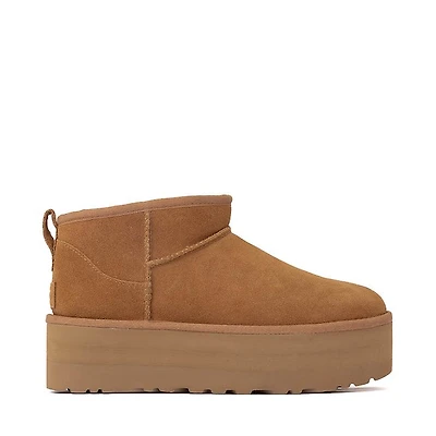 Womens UGG® Classic Ultra Mini Platform Boot - Chestnut
