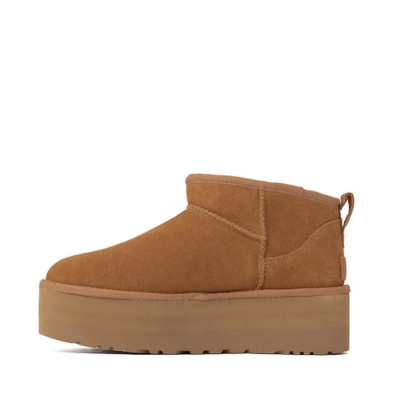 Womens UGG® Classic Ultra Mini Platform Boot - Chestnut
