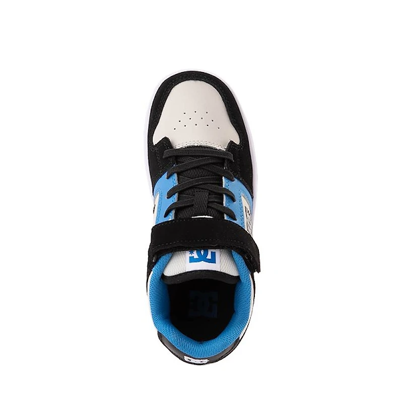 DC Manteca 4 Elastic Skate Shoe - Little Kid / Big Black Blue Grey
