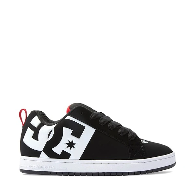 Mens DC Court Graffik Skate Shoe - Black / White Red